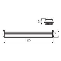 MAH PLUS-236/4LED/PC Prachotesné svietidlo pre T8 LED 22800